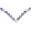 Image 2 : 14KT White Gold 11.52 ctw Tanzanite and Diamond Necklace