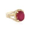 Image 2 : 14KT Yellow Gold 5.36 ctw Ruby and Diamond Ring