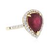 Image 2 : 14KT Yellow Gold 3.98 ctw Ruby and Diamond Ring