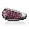 Image 2 : 14KT White Gold 1.56 ctw Pink Sapphire and Diamond Ring