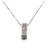 Image 2 : 14KT White Gold 0.40 ctw Diamond Pendant With Chain