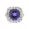 Image 1 : 14KT White Gold 9.59 ctw GIA Cert Tanzanite and Diamond Ring