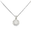 Image 2 : 14KT White Gold 0.90 ctw Diamond Pendant With Chain