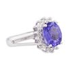 Image 2 : 14KT White Gold 2.90 ctw Tanzanite and Diamond Ring