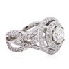 Image 2 : 14KT White Gold GIA Certified 3.01 ctw Diamond Ring