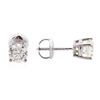 Image 2 : 14KT White Gold 1.00 ctw Diamond Solitaire Earrings