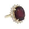 Image 2 : 14KT Yellow Gold 17.34 ctw Ruby and Diamond Ring