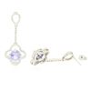 Image 2 : 14KT White Gold 2.90 ctw Tanzanite and Diamond Earrings