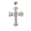 Image 1 : 10KT White Gold 1.94 ctw Diamond Cross Pendant