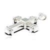 Image 2 : 10KT White Gold 1.94 ctw Diamond Cross Pendant