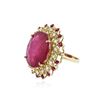 Image 2 : 14KT Yellow Gold 31.75 ctw Ruby and Diamond Ring