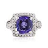 Image 1 : 14KT White Gold 5.12 ctw Tanzanite and Diamond Ring