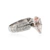 Image 2 : 14KT White Gold 3.00 ctw Morganite and Diamond Ring