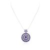 Image 1 : 14KT White Gold 12.68 ctw Tanzanite and Diamond Pendant With Chain