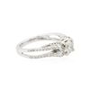 Image 2 : 14KT White Gold 0.61 ctw Diamond Engagement Ring