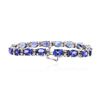 Image 2 : 14KT White Gold 22.40 ctw Tanzanite and Diamond Bracelet