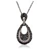 Image 2 : 14KT White Gold 0.13 ctw Diamond Pendant With Chain