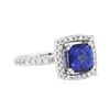 Image 2 : 14KT White Gold 3.03 ctw Sapphire and Diamond Ring