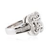 Image 2 : 18KT White Gold 0.58 ctw Diamond Ring