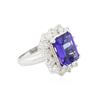 Image 2 : 14KT White Gold 3.89 ctw Tanzanite and Diamond Ring