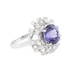 Image 2 : 14KT White Gold 3.36 ctw Tanzanite and Diamond Ring