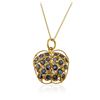 Image 2 : 14KT Yellow Gold 1.00 ctw Sapphire Pendant With Chain