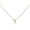 Image 2 : 14KT Yellow Gold 0.33 ctw Diamond Pendant With Chain