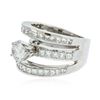 Image 2 : 18KT White Gold 4.09 ctw Diamond Ring