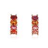 Image 1 : 14KT Yellow Gold 8.56 ctw Multicolor Sapphire and Diamond Earrings