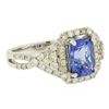 Image 2 : 14KT White Gold 2.11 ctw Tanzanite and Diamond Ring