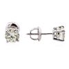 Image 2 : 14KT White Gold 1.23 ctw Diamond Solitaire Earrings