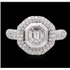 Image 1 : 18KT White Gold 1.15 ctw Diamond Ring