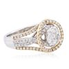 Image 2 : 14KT Two-Tone Gold 0.73 ctw Diamond Ring