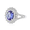Image 2 : 14KT White Gold 2.18 ctw Tanzanite and Diamond Ring