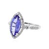 Image 2 : 14KT White Gold 2.46 ctw Tanzanite and Diamond Ring