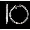 Image 2 : 14KT White Gold 0.99 ctw Diamond Earrings