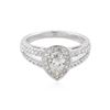 Image 2 : 18KT White Gold 1.01 ctw Diamond Ring