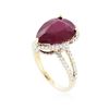 Image 1 : 14KT Yellow Gold 8.96 ctw Ruby and Diamond Ring