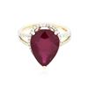 Image 2 : 14KT Yellow Gold 8.96 ctw Ruby and Diamond Ring