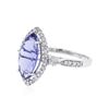 Image 2 : 14KT White Gold 2.61 ctw Tanzanite and Diamond Ring