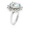 Image 3 : 14KT White Gold 5.42 ctw Blue Topaz and Diamond Ring