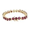 Image 2 : 14KT Yellow Gold 22.60 ctw Ruby and Diamond Bracelet