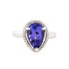 Image 1 : 14KT White Gold 2.50 ctw Tanzanite and Diamond Ring