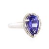 Image 2 : 14KT White Gold 2.50 ctw Tanzanite and Diamond Ring