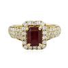 Image 1 : 14KT Yellow Gold 2.09 ctw Ruby and Diamond Ring