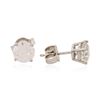 Image 2 : 14KT White Gold 1.93 ctw Diamond Stud Earrings