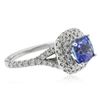 Image 2 : 14KT White Gold 1.47 ctw Tanzanite and Diamond Ring