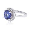 Image 2 : 14KT White Gold 4.23 ctw Tanzanite and Diamond Ring