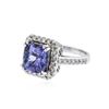 Image 2 : 14KT White Gold 4.25 ctw Tanzanite and Diamond Ring