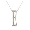 Image 2 : 14KT White Gold 0.20 ctw Diamond Pendant With Chain